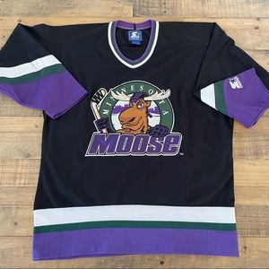 Vintage  Minnesota Moose Starter Hockey IHL Jersey Mens Large